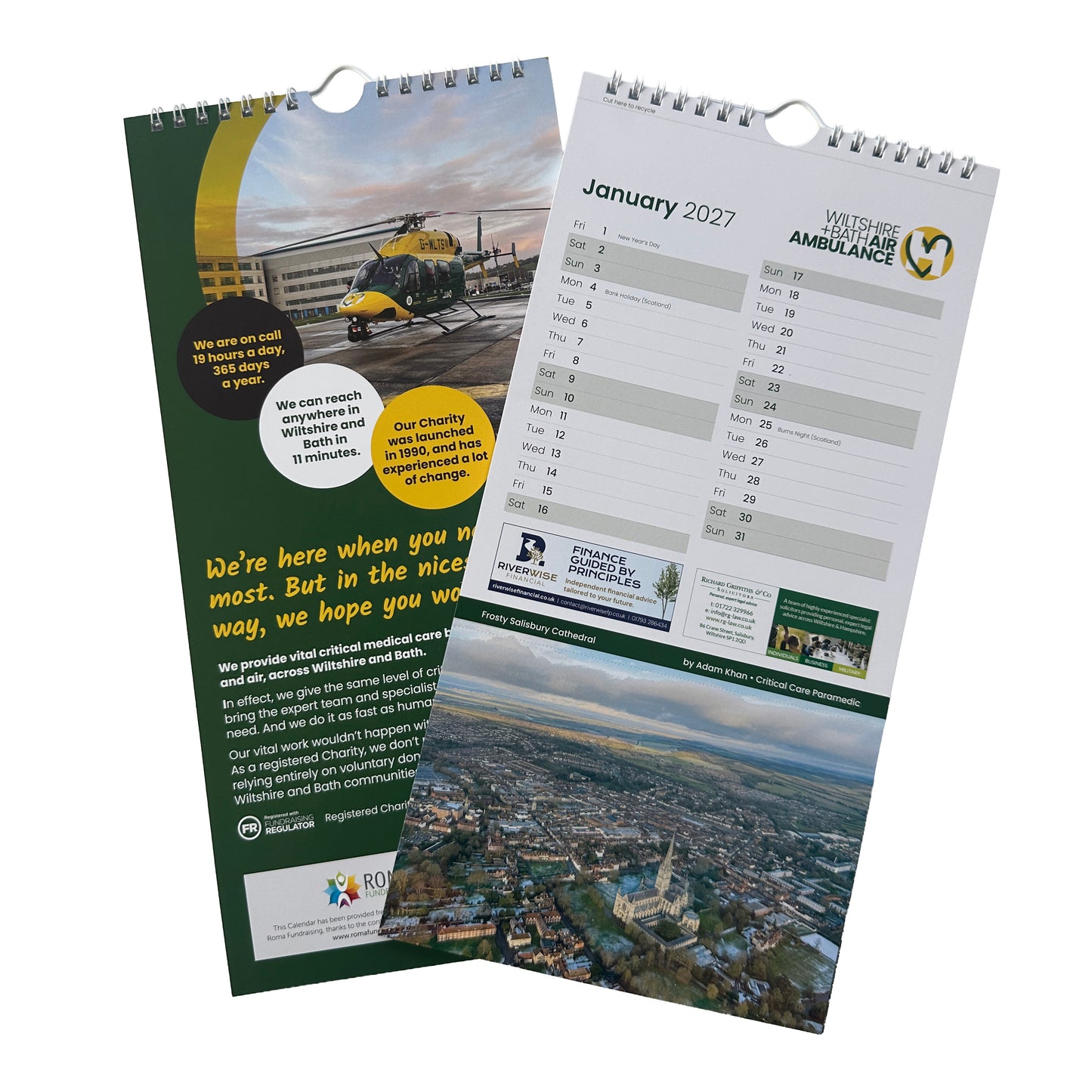 Wiltshire and Bath Air Ambulance 2027 Wall Calendar (Postcard Edition)