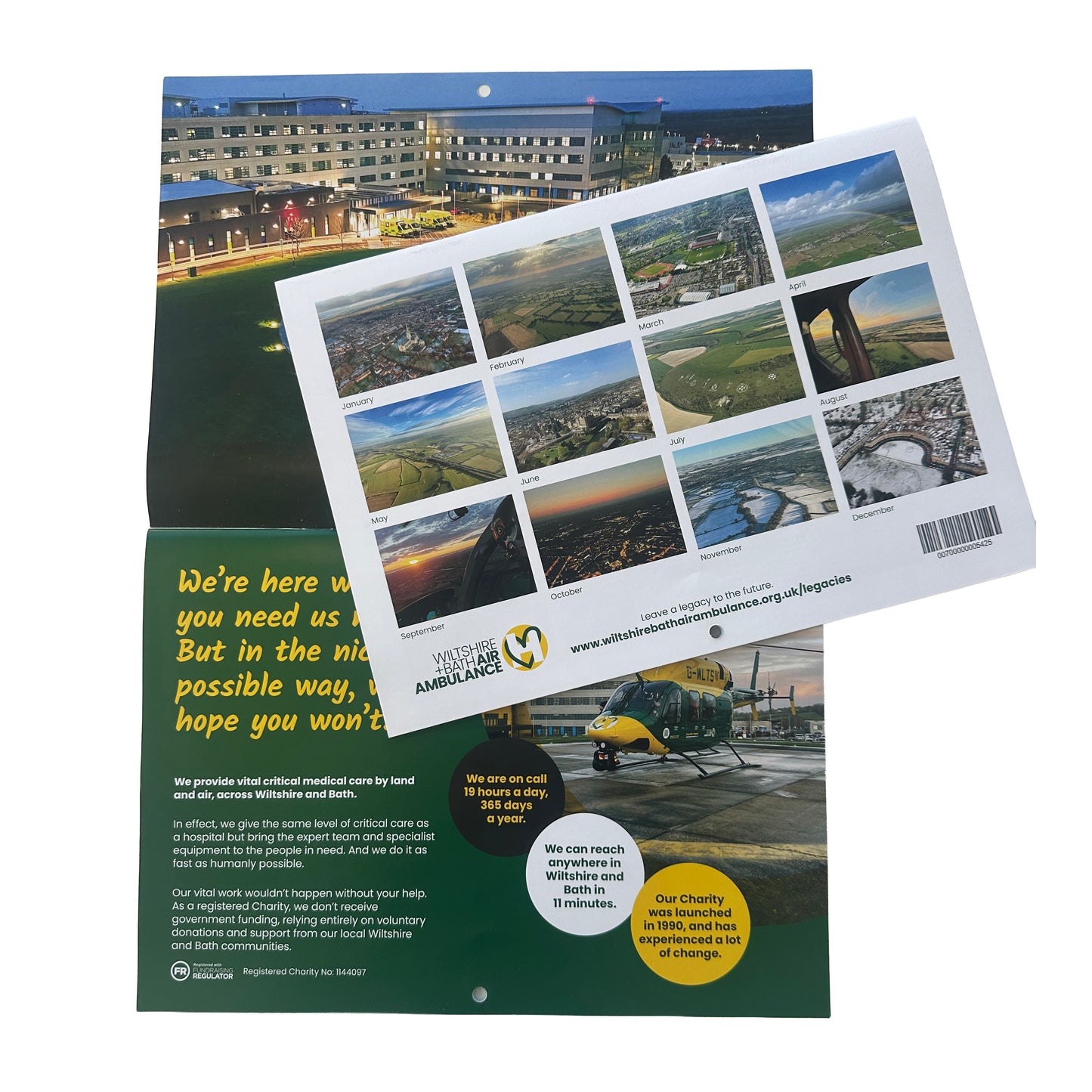 Wiltshire and Bath Air Ambulance 2027 Wall Calendar (landscape edition)