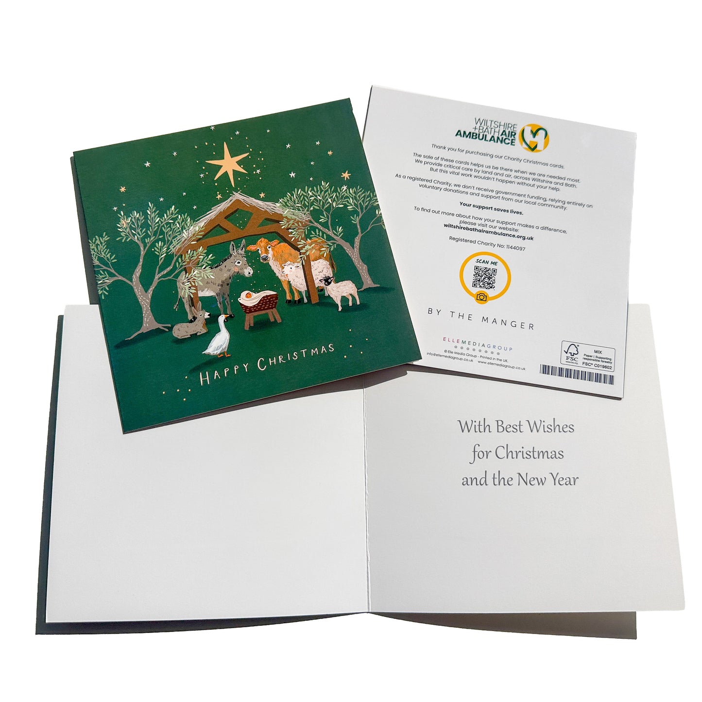 By the Manger • Christmas Cards