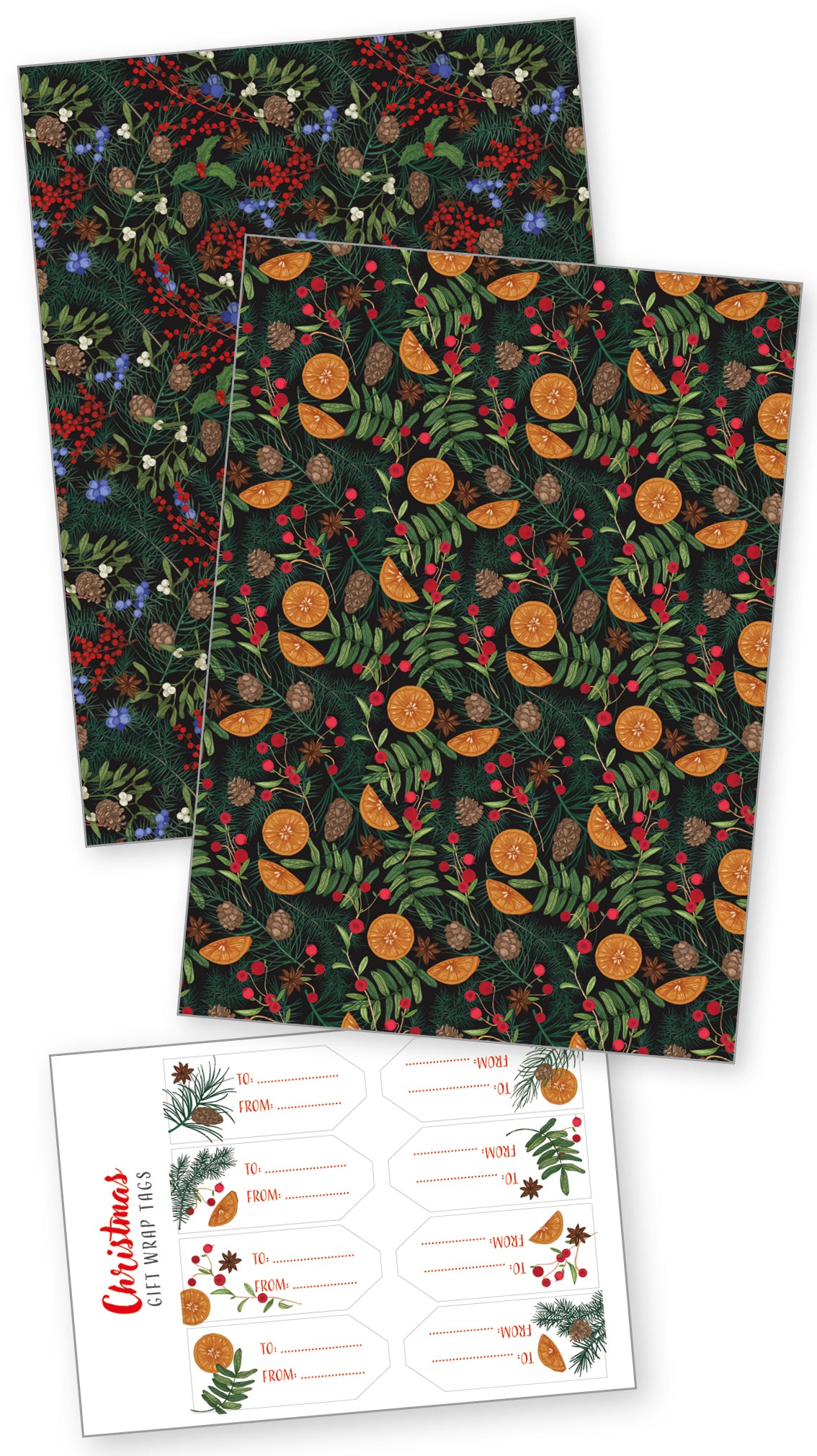 Festive Foliage Wrapping Paper