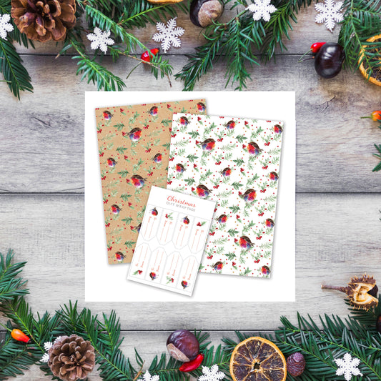 Robin Set Wrapping Paper