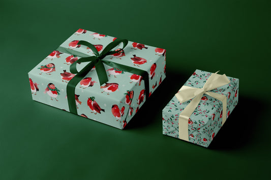Festive Robins Wrapping Paper