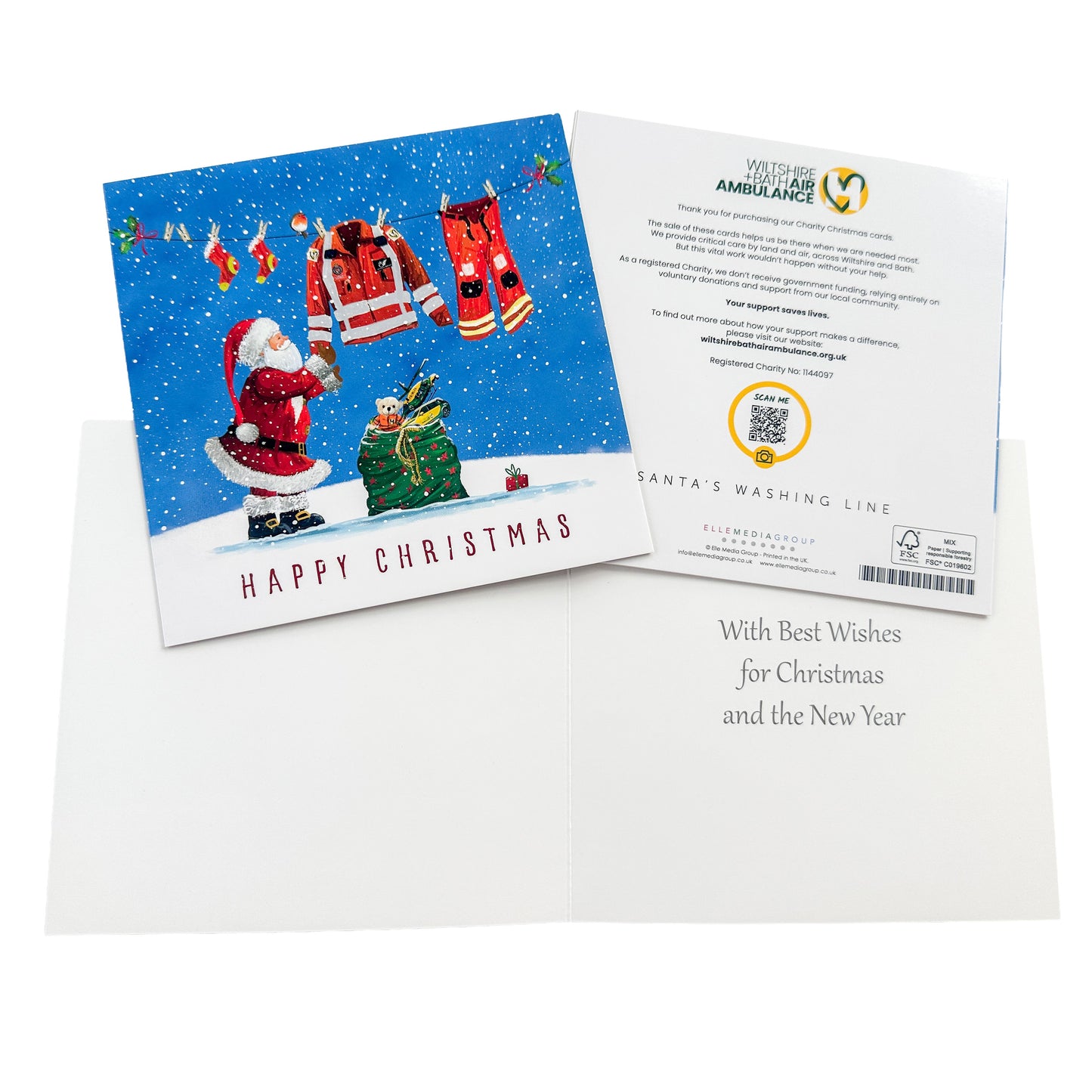Santa's Washing Line • Christmas Cards