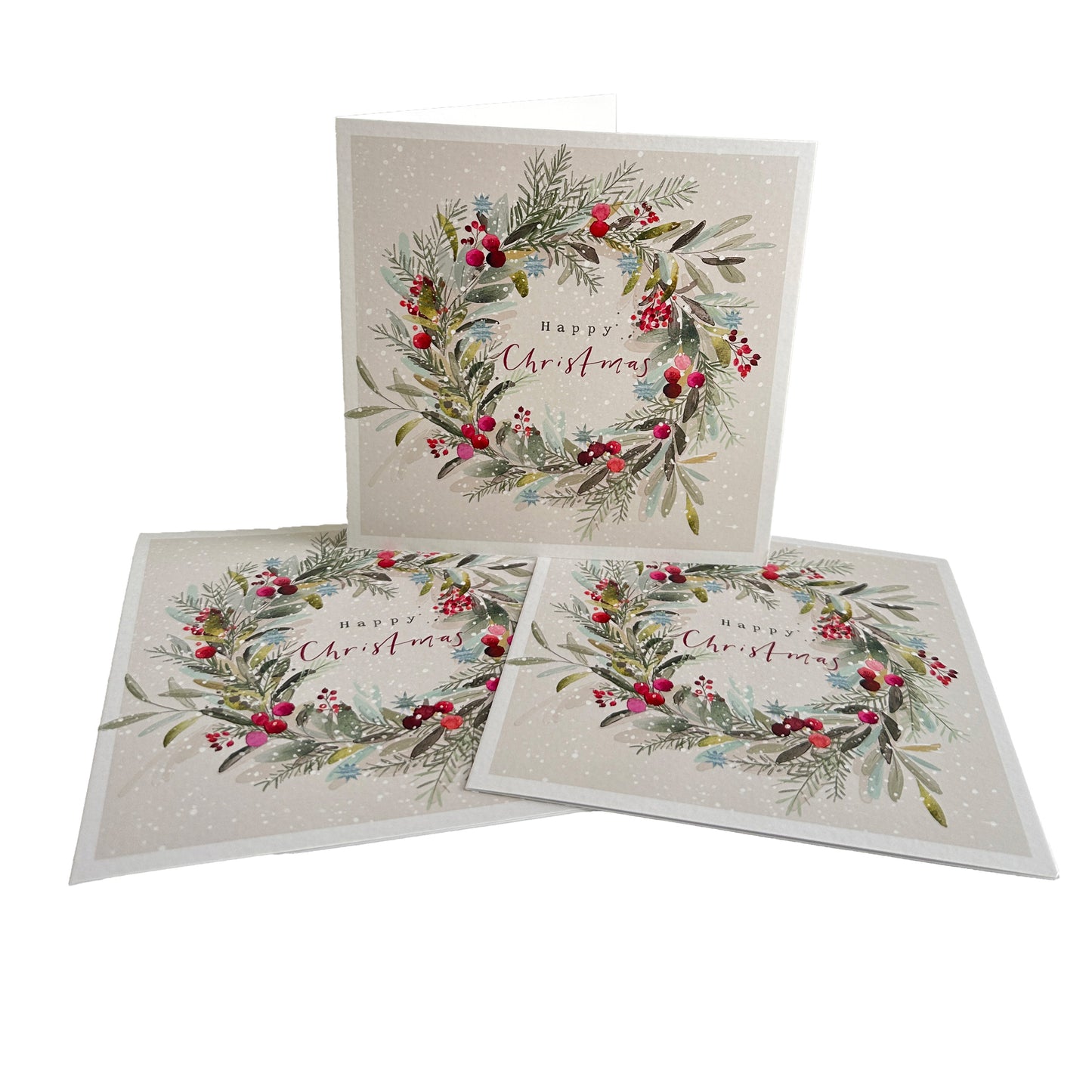 Watercolour Wreath Christmas Cards