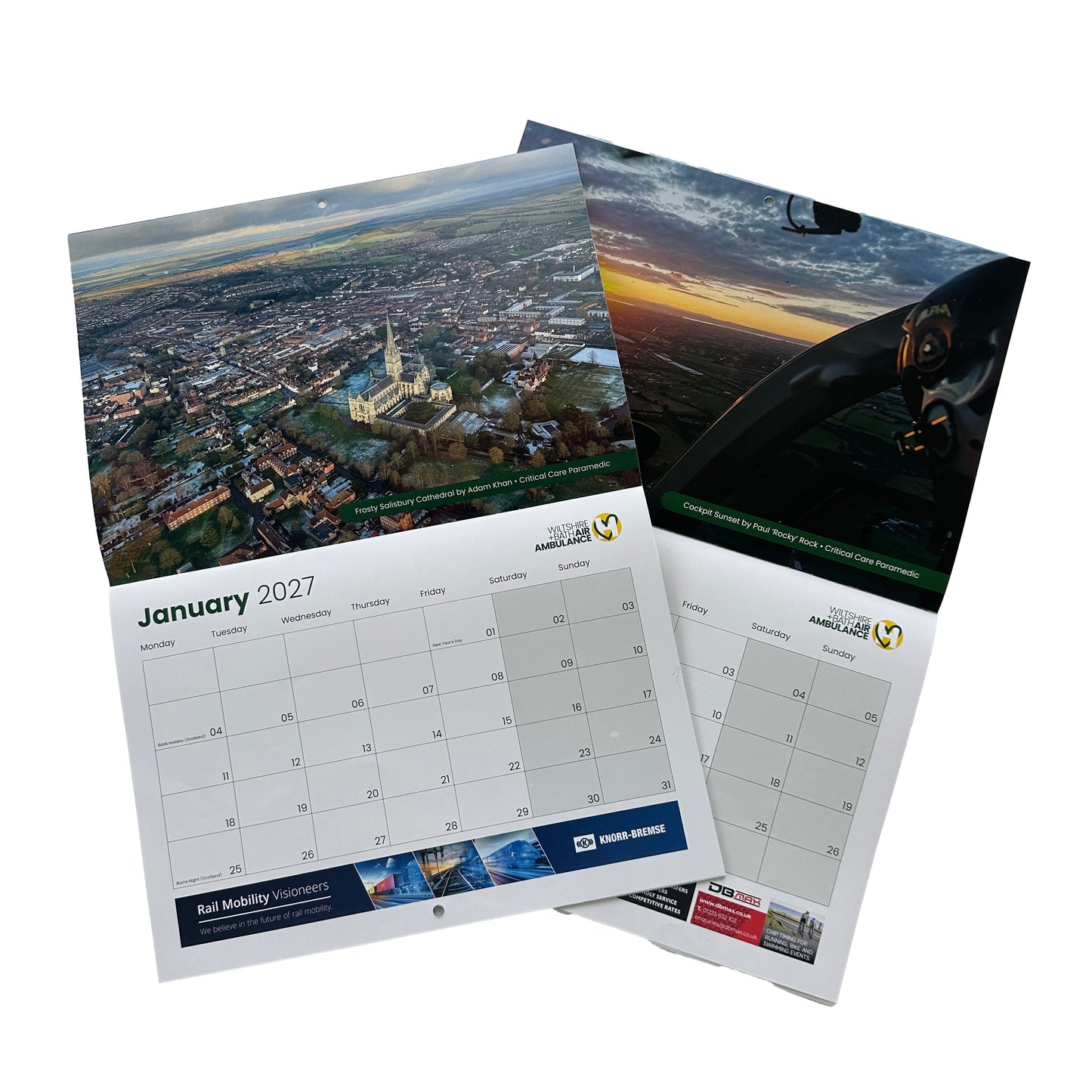Wiltshire and Bath Air Ambulance 2027 Wall Calendar (landscape edition)