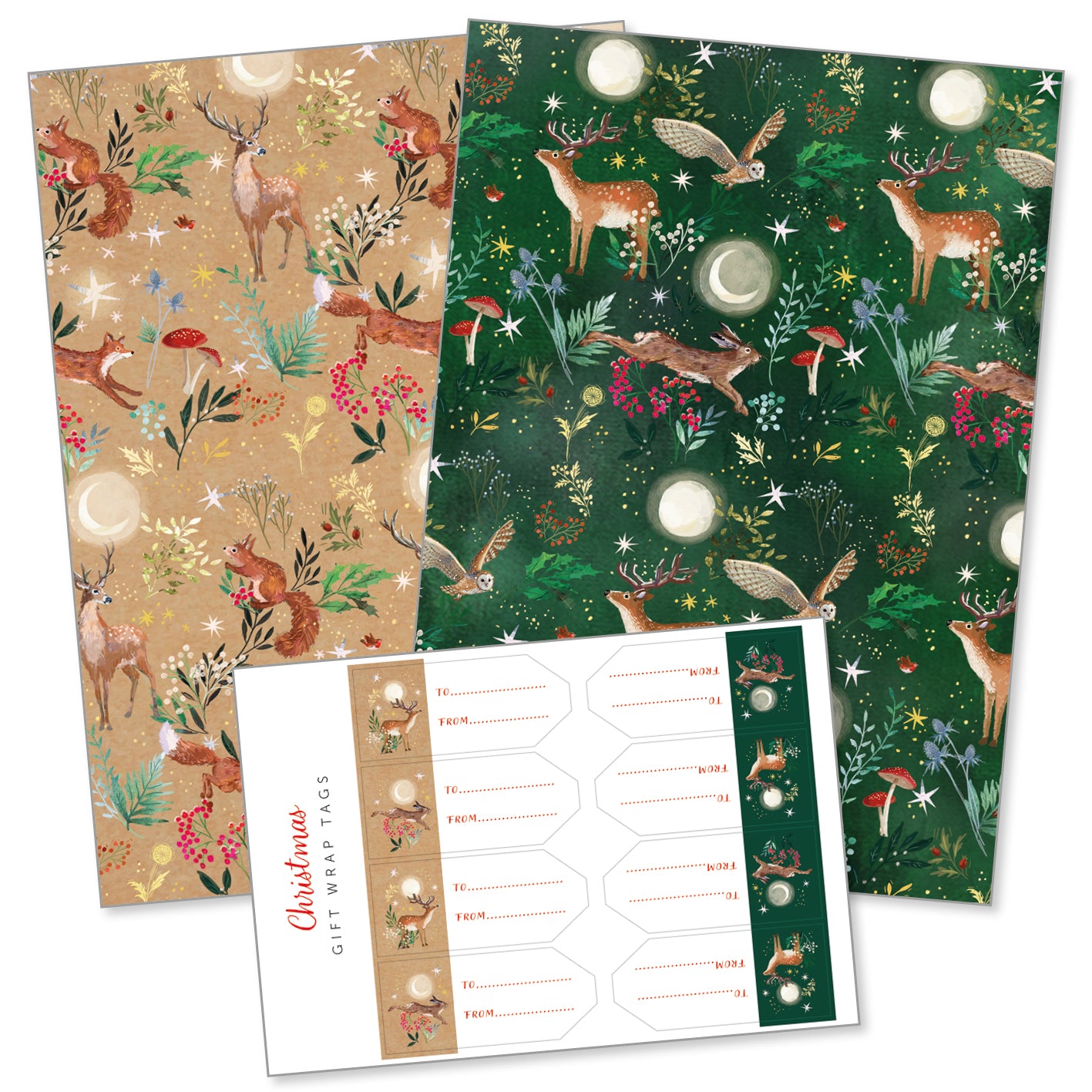 Festive Woodland • Wrapping Paper
