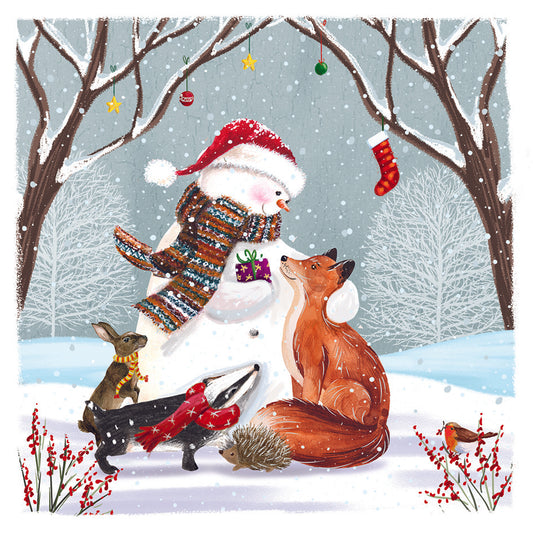 Christmas Cards - Snowy Forest Friends