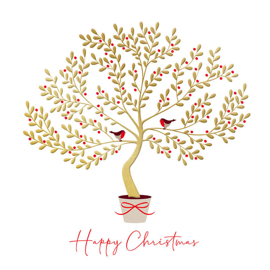 Christmas Cards - Golden Tree