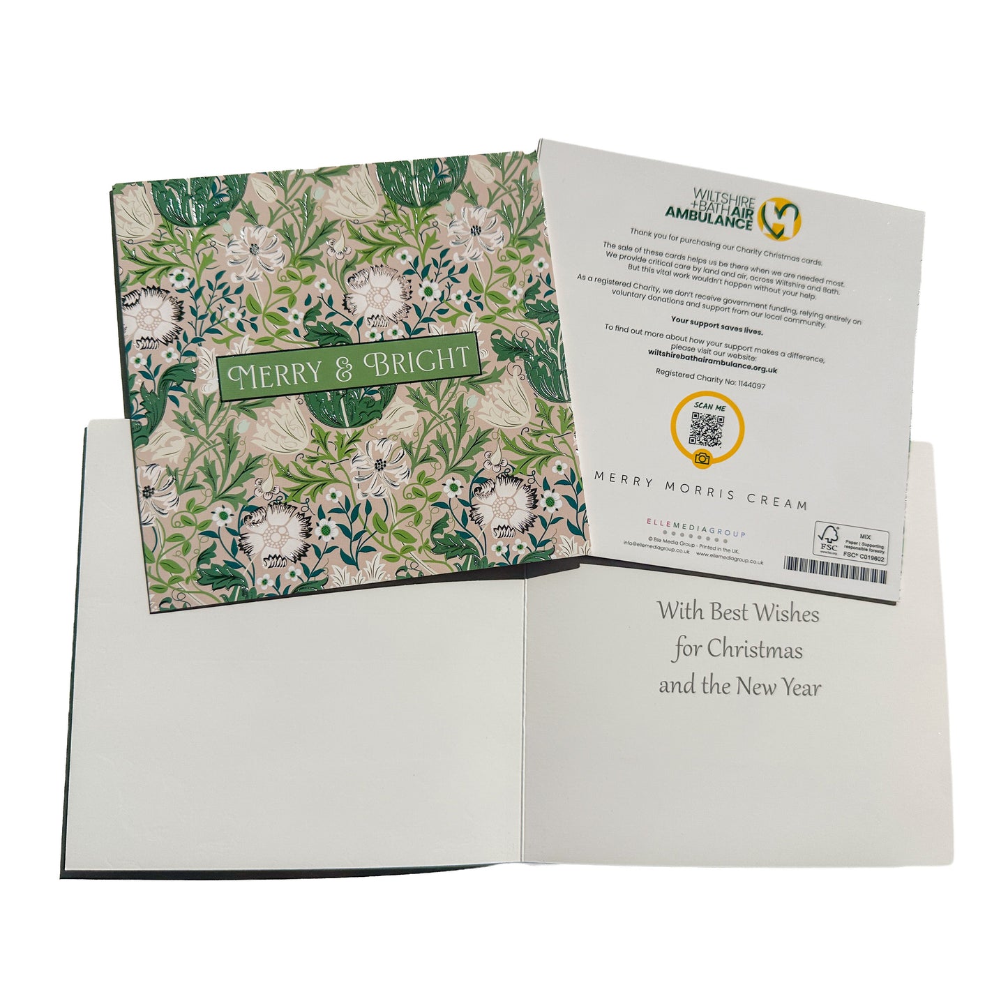 Merry Morris Cream •  Christmas Cards