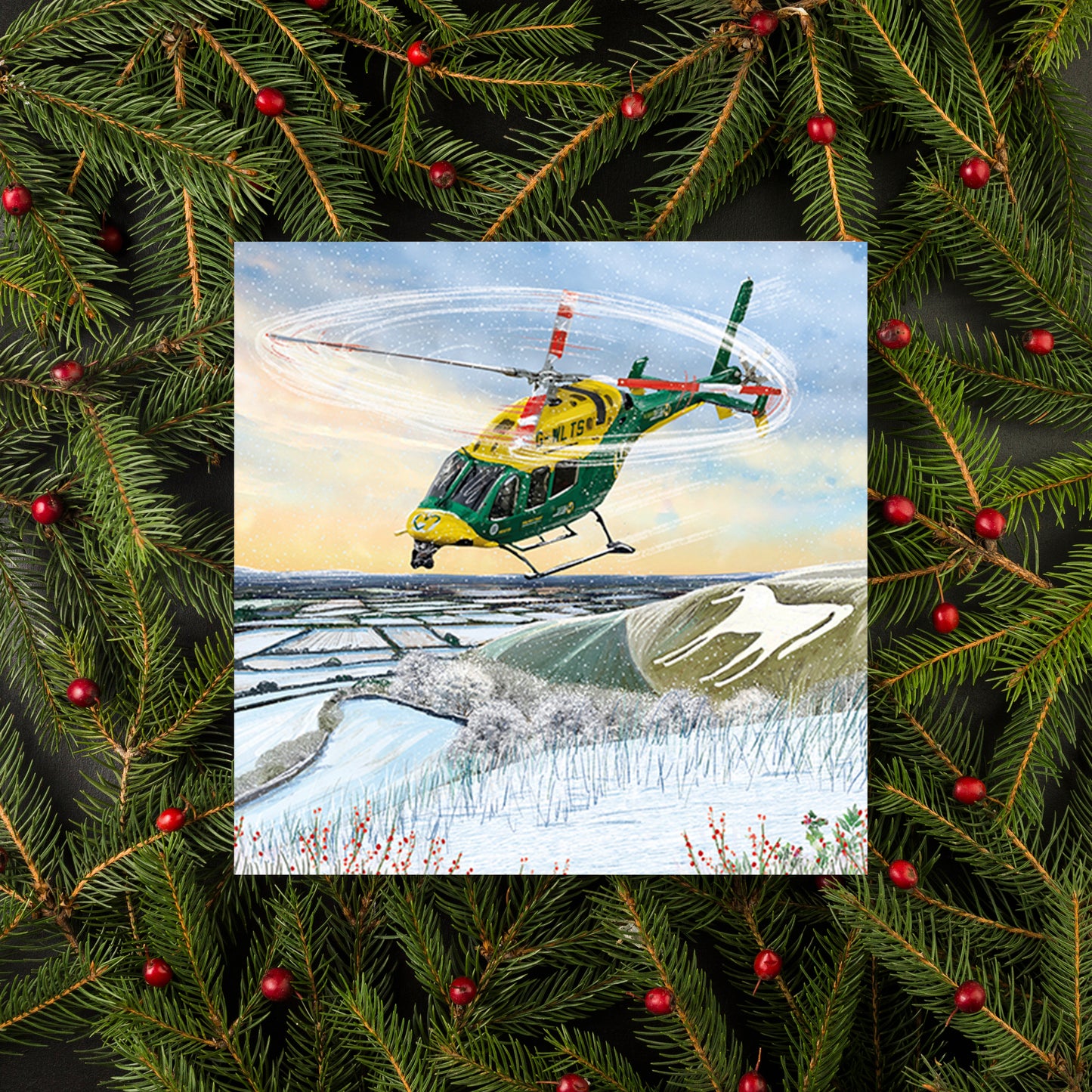 Over The Fields Christmas Cards