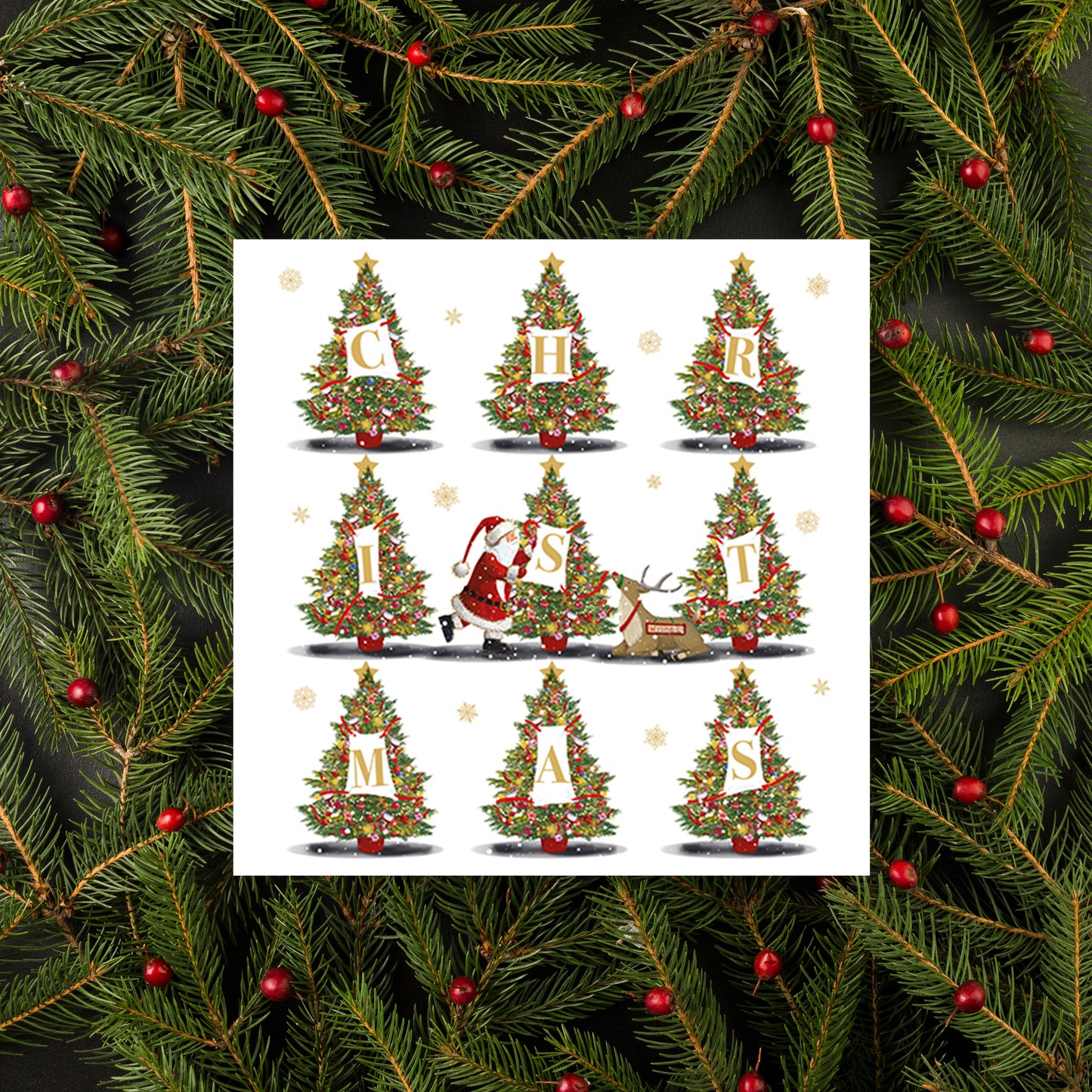 Santa's Trees Christmas Cards