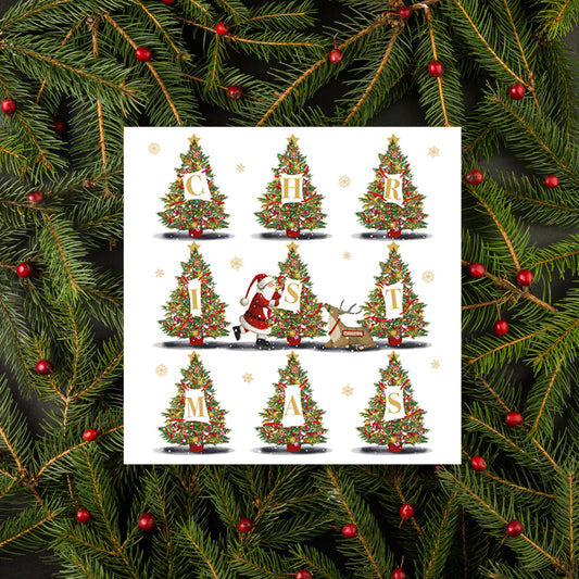 Santa's Trees Christmas Cards