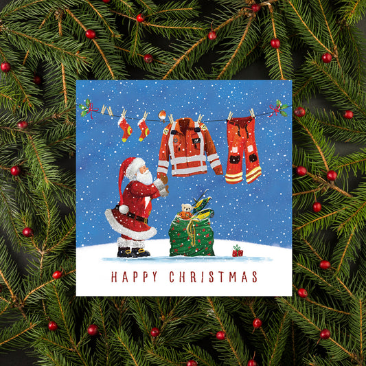Santa's Washing Line • Christmas Cards