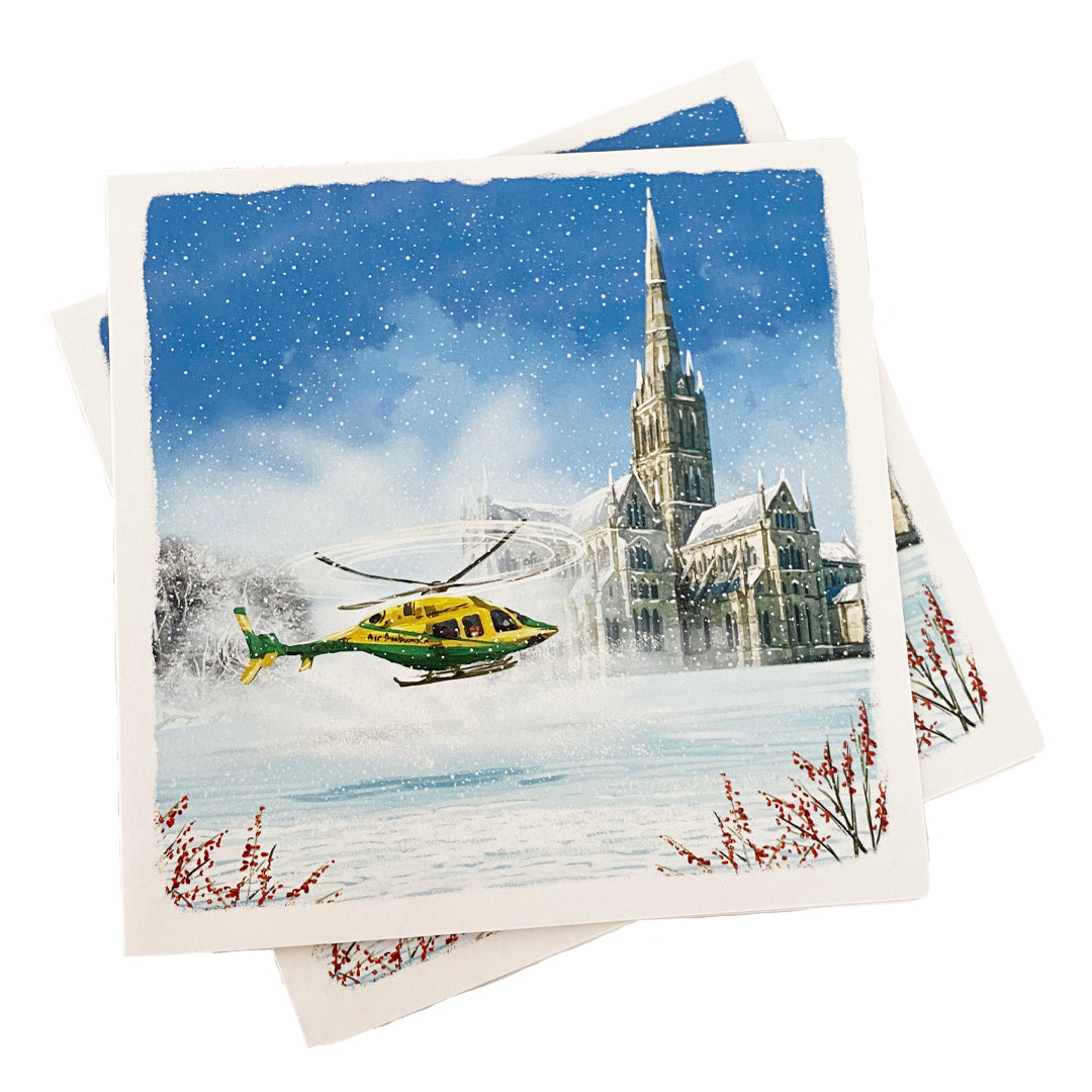 Christmas Cards - Salisbury Cathedral in the Snow